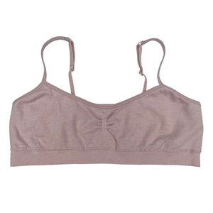 Hanes Girls Pink Training Sports Bra Adjustable Straps Size Large